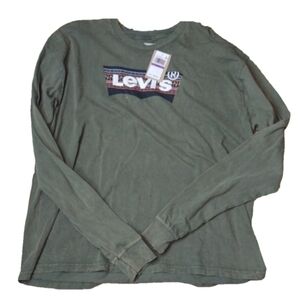 Levi's XXL Green Acid Wash Long Sleeve Shirt